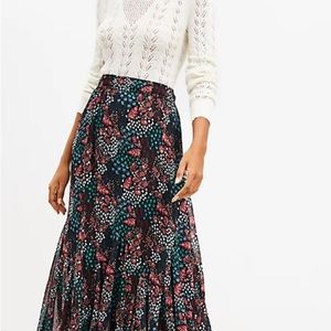 Loft Floral Maxi Skirt